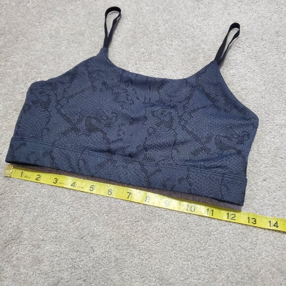 ALLFENIX Python Print Sports Bra Double Lined Wireless Padded Grey Women's Small - Picture 11 of 11